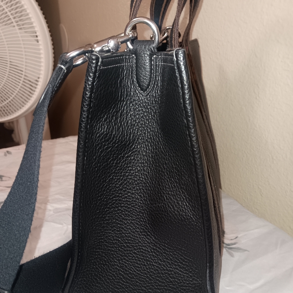 Coach Black and Brown Leather Smith Tote - Picture 3 of 12